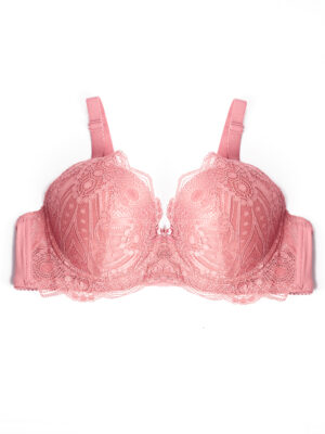 CHAN 8802 SALMON ALL LACE BRA