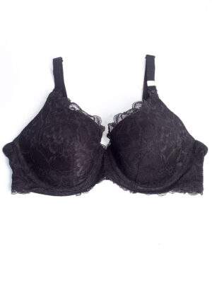 LA VIE EN ROSE ALL BLACK LACE BRA