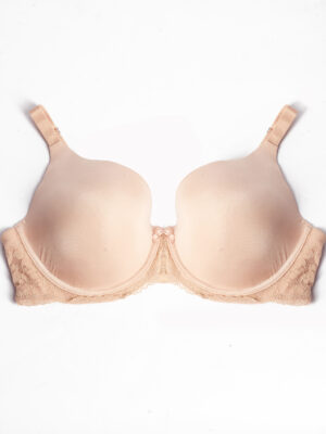 LA VIE EN ROSE PLAIN NUDE CUP SIDE LACE BRA