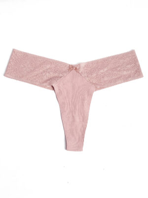 VIMERLEA V2131 MAUVE COTTON X LACE THONG PANT