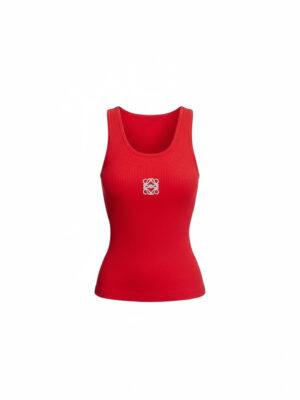 RED RIB BONE SILVER EWEOL TANK TOP