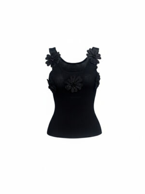 BLACK RIB BONE SCUBA PETAL TANK TOP