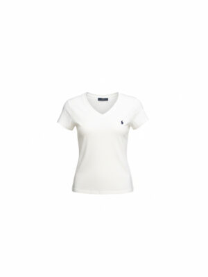 TOTO WHITE PONY VNECK TEE