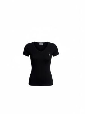 TOTO BLACK PONY VNECK TEE