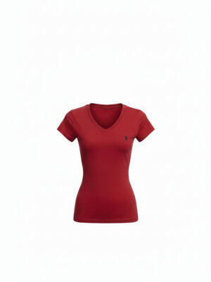 TOTO PLUM PONY VNECK TEE