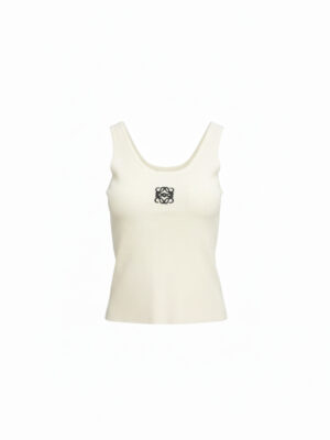 CREAM RIB BONE BLACK EWEOL TANK TOP