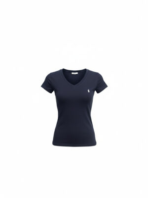 TOTO NAVY PONY VNECK TEE