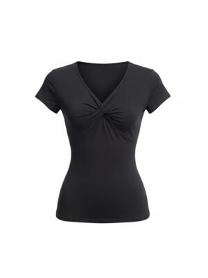 CHARCOAL FRONT RUCH TEE