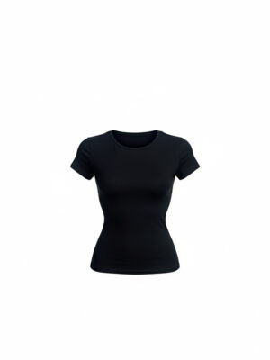 ZIH BLACK ROUND NECK TEE