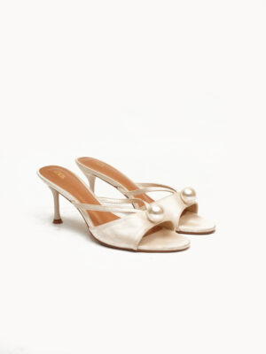 (2FOR50K)ZR CREAM PEARL DETAIL MULES