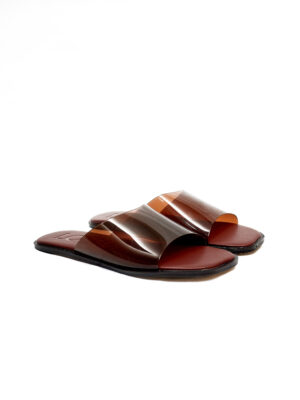 (2FOR70K)EWEOL DARK AUBURN PERSPEX SLIDES