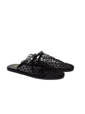 (2FOR50K)ZR BLACK SLIP ON MESH MULES
