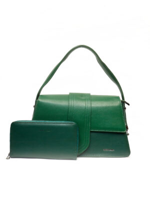 CHRIS KALLA3351 GREEN FLAP TOTE