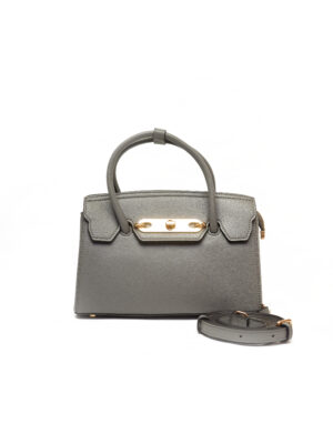 GREY A2034 MED SIZE GOLD BUCKLE DETAIL BAG