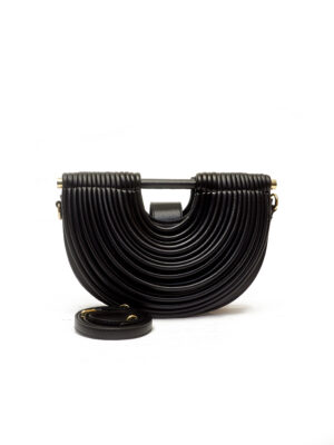 BLACK PALM GRAB BOAT BASKET BAG