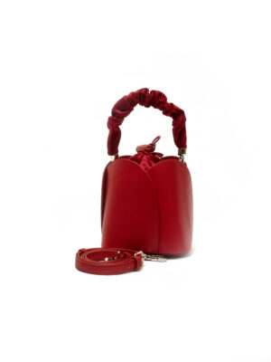 RED LEAF DETAIL BUCKET BAG