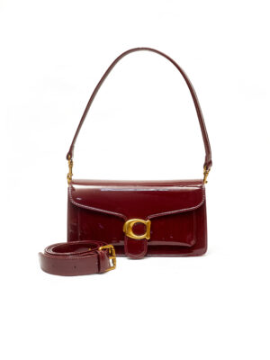 PLUM PATENT CBUCKLE BAG