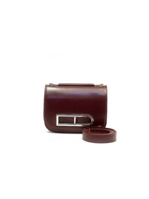 OX BLOOD L260 SMOOTH LEATHER SILVER DETAIL STRUCTURED BAG