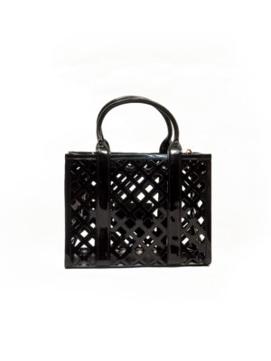 BLACK JELLY BASKET BAG