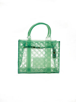 SAGE CLEAR JELLY BASKET BAG