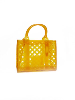 MUSTARD CLEAR JELLY BASKET BAG