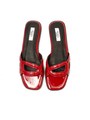 POG RED CUTOUT SLIPPERS