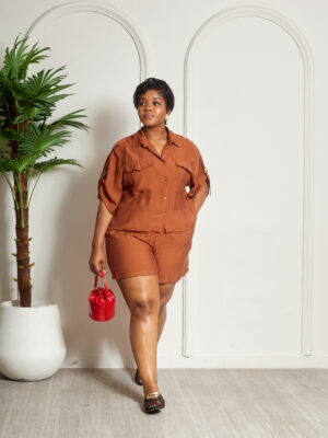 ZR RUST DOUBLE POCKET SHORTS SUIT SET