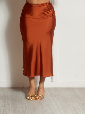 RUST SILK SKIRT