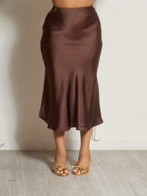 CHOCO SILK SKIRT