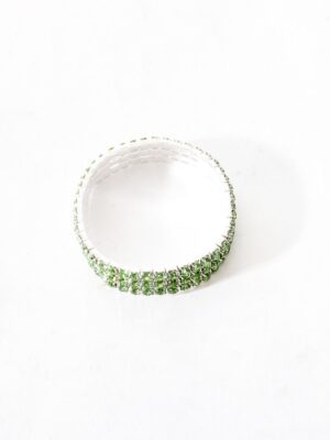 FF6408 GREEN RHINESTONE BRACELET