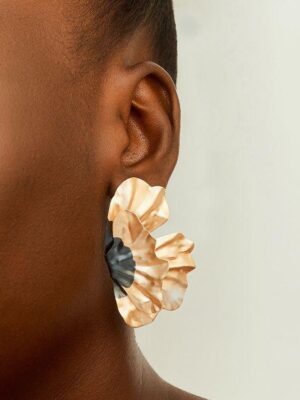 FF6418 TWO TONE FROSTED ORCHID EARRING