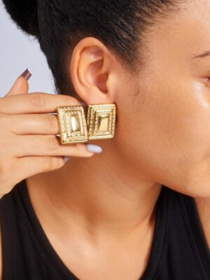 FF7035 GOLD DIRE' EARRINGS