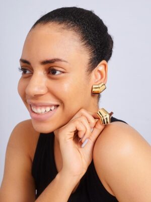 FF7040 GOLD SWAYCUBES EARRING