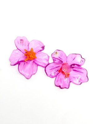 FF7042 BLUE PERTALA SHINE EARRING