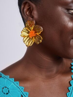 FF7078 YELLOW PERTALA SHINE EARRING