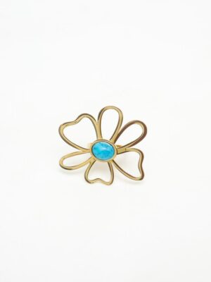 FF7117 GOLD AZURE BLOOM RING