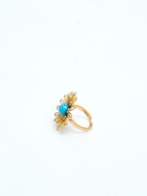 FF7124 GOLD AZURE PETALS RING