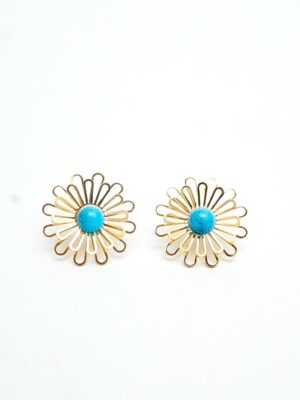 FF7125 GOLD AZURE PETALS EARRING