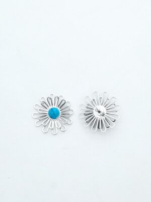 FF7127 SILVER AZURE PETALS EARRING