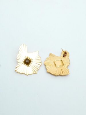FF7130 GOLD GILDED ECLIPSE EARRING
