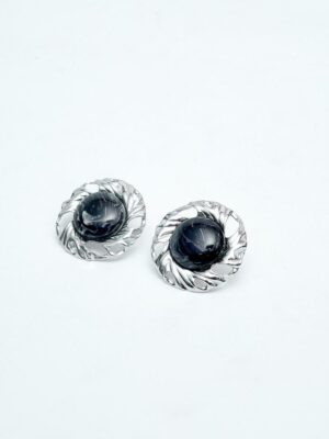 FF7136 WHITE GILDED ECLIPSE EARRING