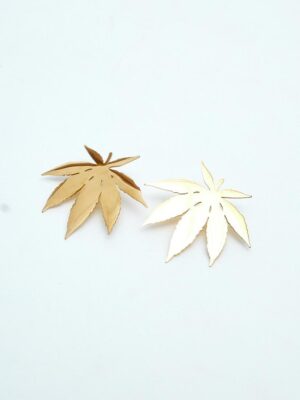 FF7152 GOLD SOLAR FERN EARRING