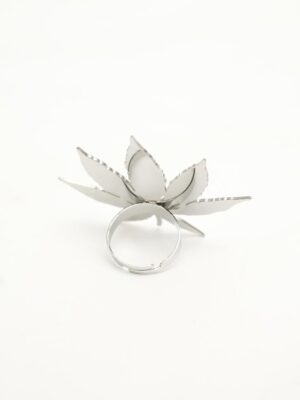 FF7154 SILVER SOLAR FERN RING