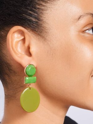 FF7158 GREEN EMERALD EARRING