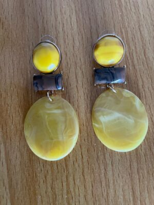 FF7159 YELLOW EMERALD EARRING