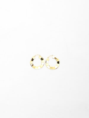 ABELLA K105148E GOLD DASHED HOOPS