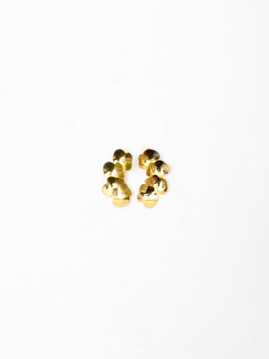JIN GOLD BRUSHED PETALS EARINGS