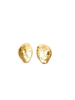 JIN GOLD SMOOTH FACE EARINGS