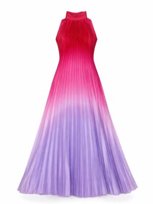 K MAGENTA X LAVENDER PLEATED TUNIC