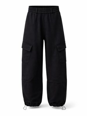 MANXI BLACK CHINOS CARGO BARRELS